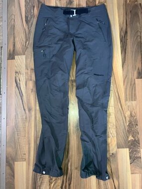 Patagonia Gray women’s belted waist outdoor hiking Alpine Pants Sz 6